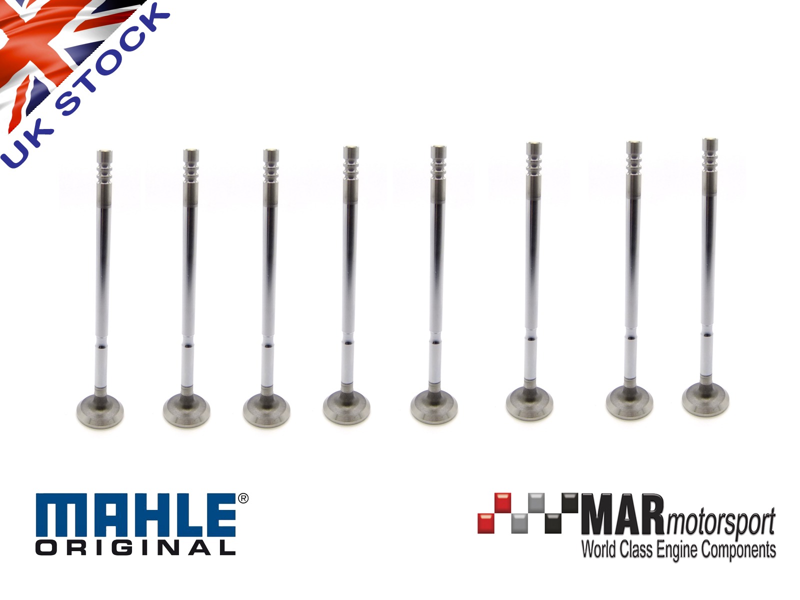 MINI R50, R52, R53, W11 Set of 8 +1.00mm Inconel Exhaust Valves MAR Motorsport